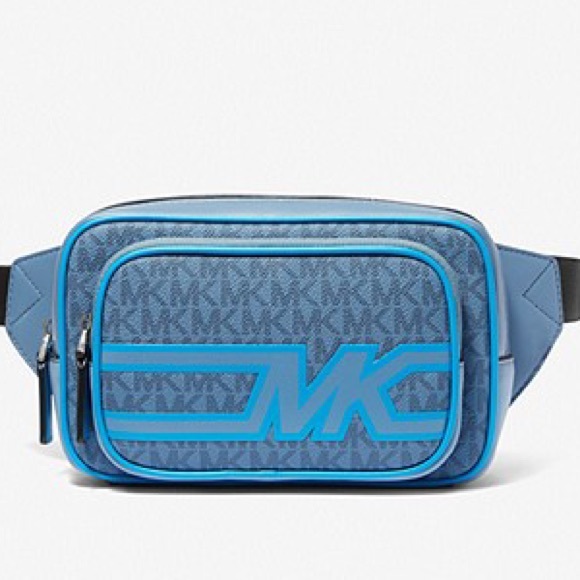 MICHAEL KORS Cooper Graphic Logo Sling Pack Blue Multi - Picture 5 of 5